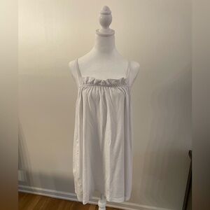 LAKE Small Pima Ruffle Nightgown in White